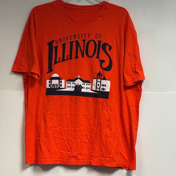 University Of Illinois Illini T Shirt Mens XL Orange Graphic Tee Collegiate READ - Picture 1 of 7
